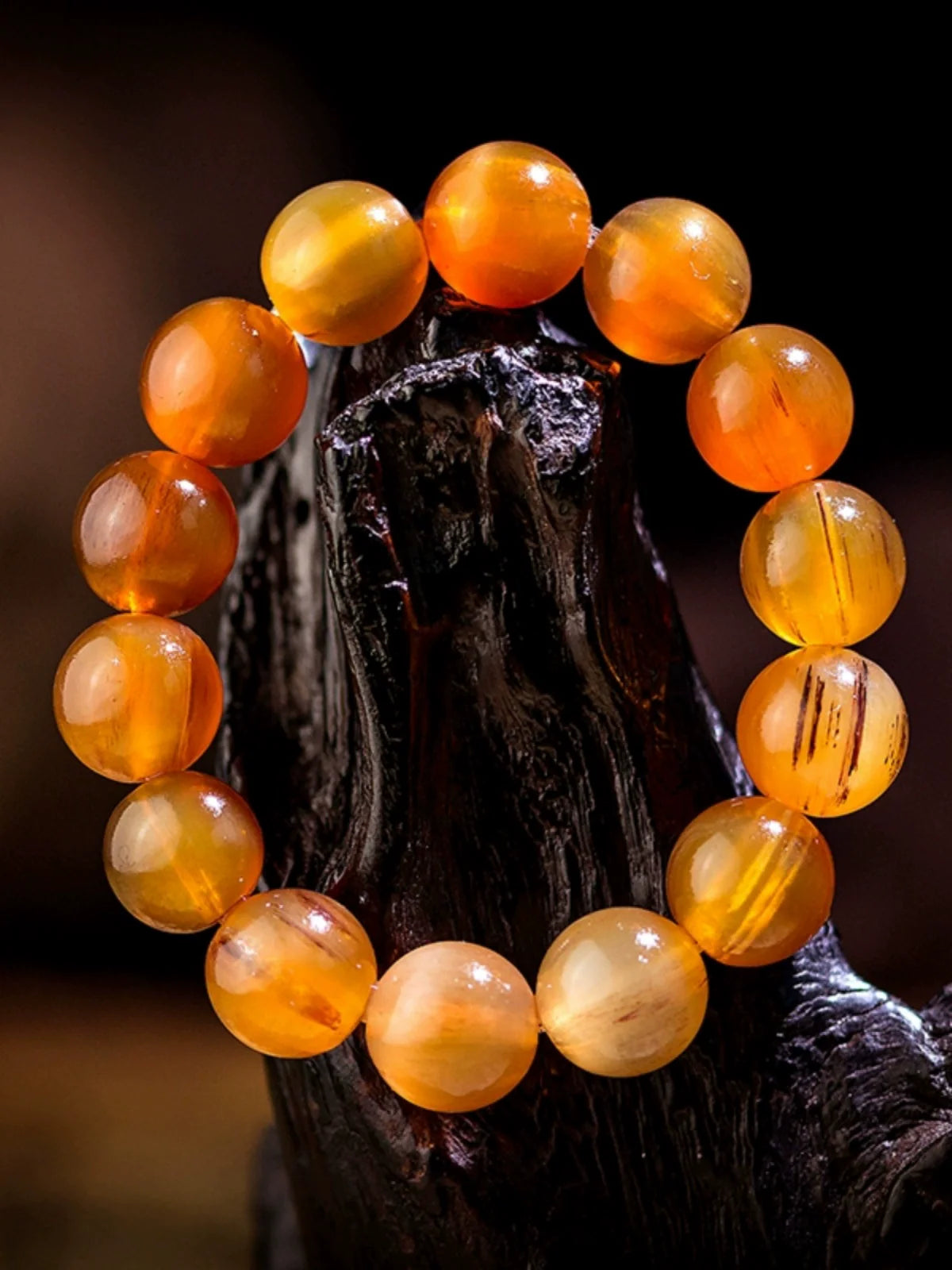 Buddha3bodhi Tibetan Yak Horn Buddha Bead Bracelet 16-18mm