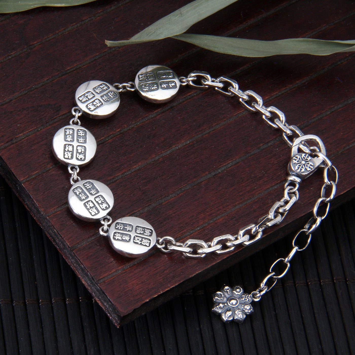 925 Sterling Silver Five Wealth Gods Tibetan Pendant