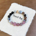 [Lady Rocky] Nezha Series Bracelet – Pink Agate & Thousand Layer Phantom Bracelet for Women