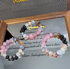 [Lady Rocky] Nezha Series Bracelet – Pink Agate & Thousand Layer Phantom Bracelet for Women