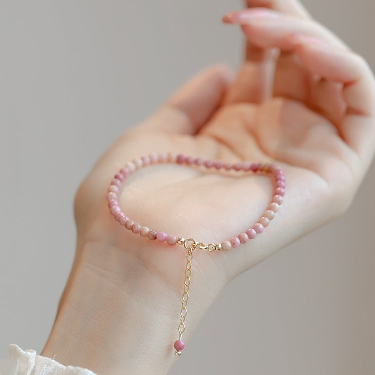 Natural Red Stone Bracelet DIY Design Simple Women's Bracelet