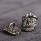 S925 Silver, Five Scriptures Tag Silver Plated DIY Jewelry Accessories