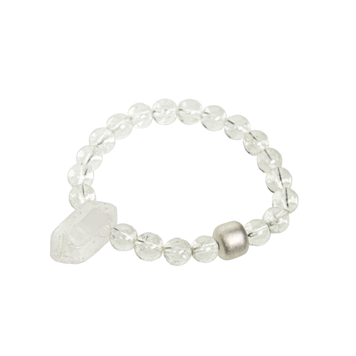 Clear Quartz Single-Strand Bracelet Calming Crystal Couple Jewelry