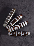 Tibetan Dzi Bead Pendant Agate, Length 58mm and Width 13mm, Totem Random