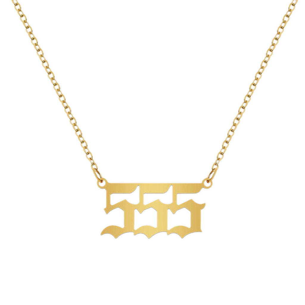Stainless Steel Necklace Angel Number Necklace 111-999 for Women
