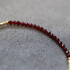Faceted Red Spinel Bracelet 14K Gold-wrapped Accessories Fine Jewelry Simple and Light Luxury