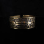 Tibetan Vintage Copper Bracelet The Heart Sutra Six-Character Mantra Bracelet