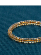 Natural Yellow Himalayan Quartz Straight-Cut Thin Slice Bracelet