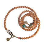 Vintage Multi-Layer Bodhi Seed & Dzi Bead Unisex Bracelet · Buddhist Mala Jewelry