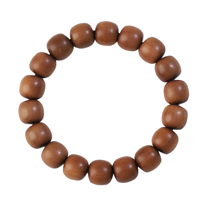 Indian Old Mountain Sandalwood Sinking-Grade Barrel Bead Bracelet