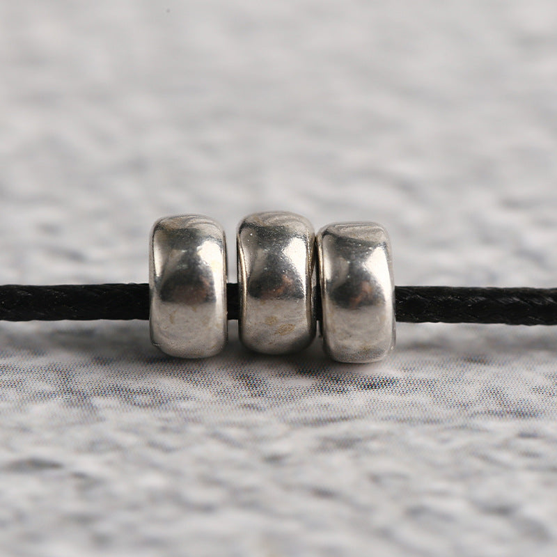 S925 Silver, Rosary Necklace Bracelet Large Aperture Bead Separator Pendant Accessories