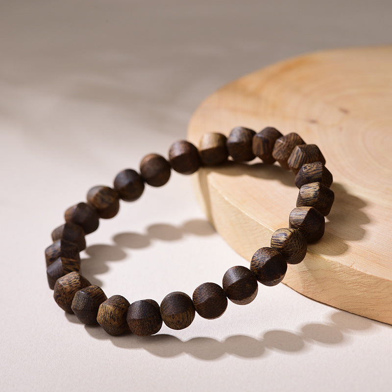 Premium Agarwood Lantern Bead Bracelet for Men and Women
