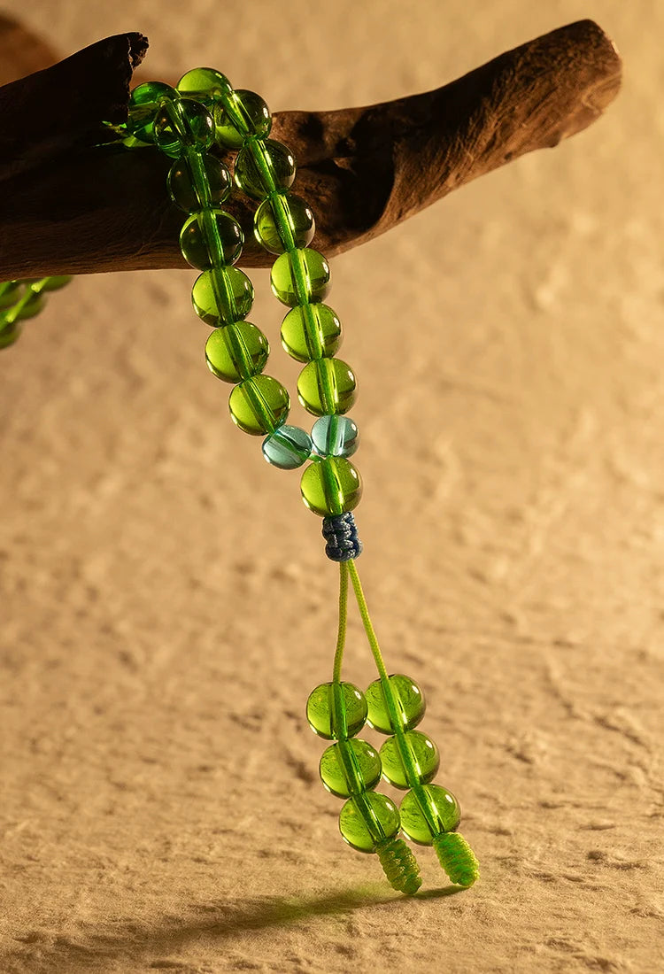 Buddha3bodhi 8mm Natural Green Agate 108 Bead Mala High Quality Bracelet Prayer Beads