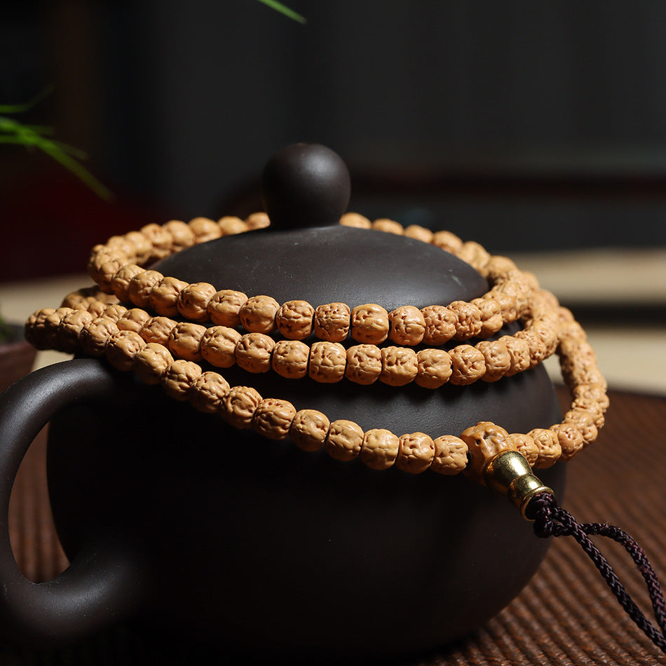 Premium Tibetan Buddha Hand Rudraksha Bodhi 108 Mala – Unisex Bracelet
