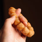 Awakening Lion Bracelet Hand-Carved from Weathered Bodhi Beads
