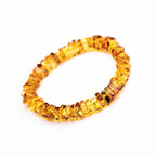 Natural amber beeswax square spacer bracelet, men's and women's fashion bracelets