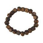 Natural Hainan Agarwood Diamond-Cut Bead Bracelet
