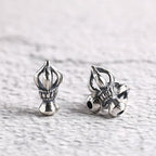 S925 Silver, Elephant Trunk God Vajra Pestle Pendant Disciple Bead Silver Pestle, Ending Bead Bracelet DIY Accessories