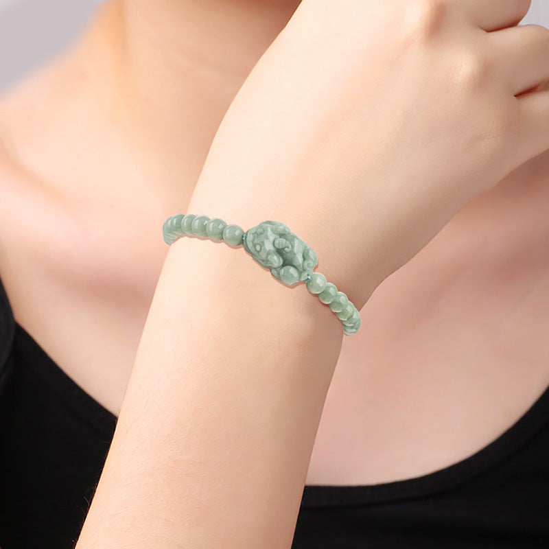 A-grade Jade Pixiu Feng Shui Bracelet – Attract Wealth & Protect Fortune