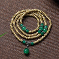 Mini Star and Moon Bodhi Bracelet with Green Agate Accent – 3×5mm