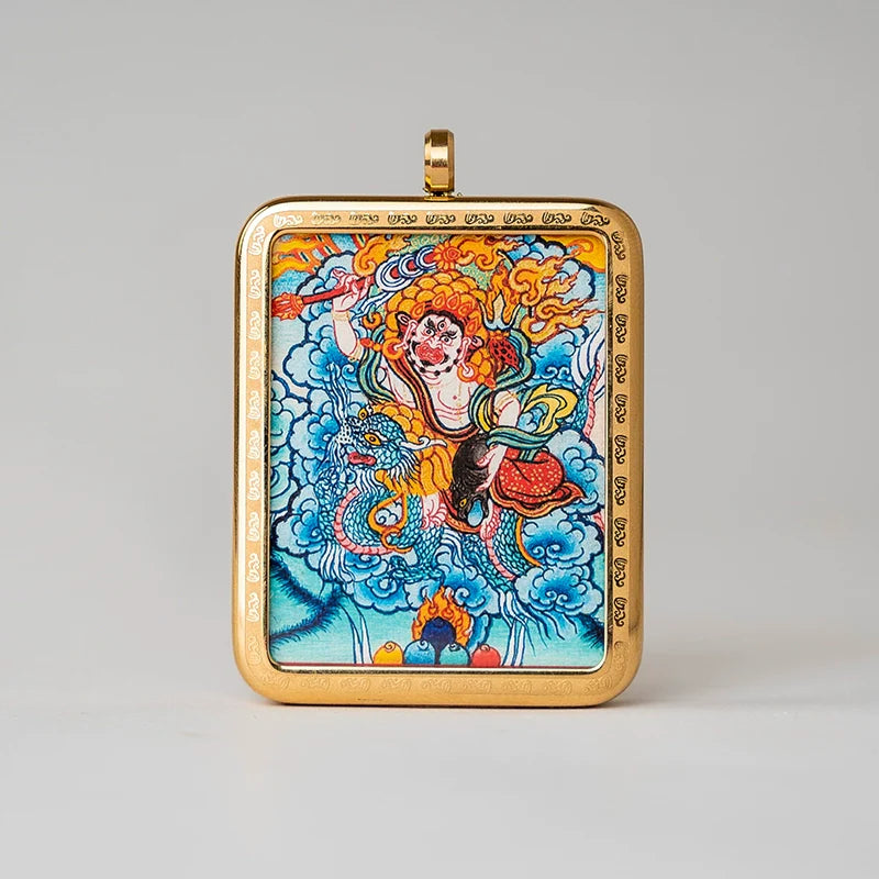 Tibetan Thangka  Amulet Talisman Pendant Necklace (35mm*45mm)