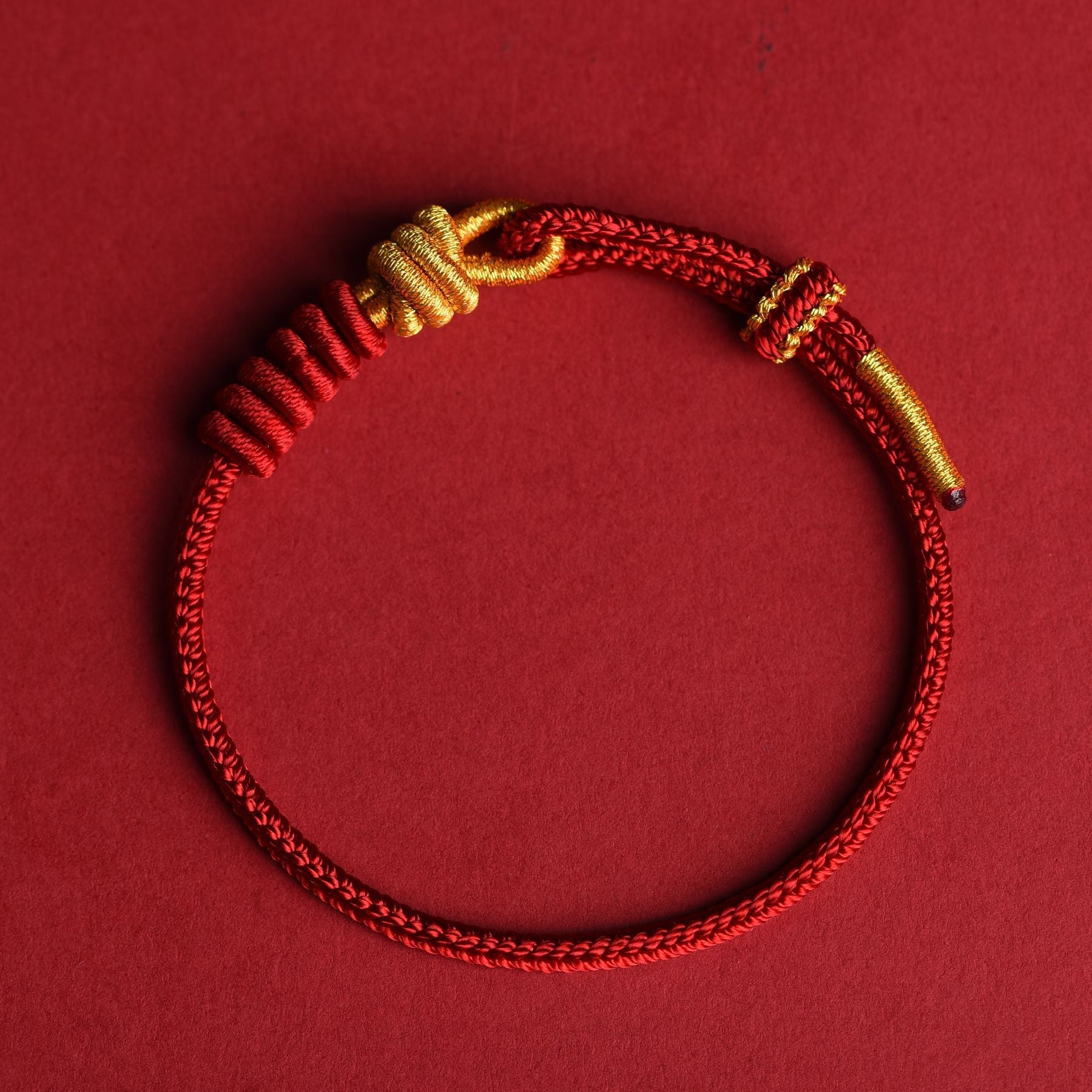 Handmade Red String Bracelet – New Year Lucky Charm for Good Fortune & Protection