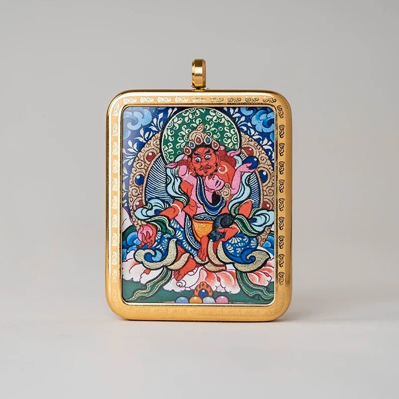 Tibetan Thangka  Amulet Talisman Pendant Necklace (35mm*45mm)