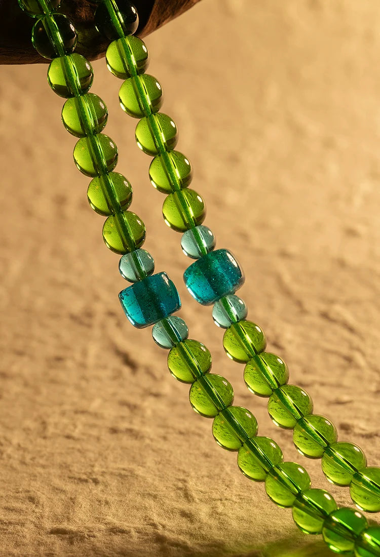 Buddha3bodhi 8mm Natural Green Agate 108 Bead Mala High Quality Bracelet Prayer Beads
