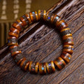 Tibetan Yak Bone Bracelet with Gemstone Inlays – Handcrafted Tibetan-Style Bracelet