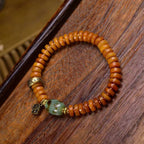 Tibetan Camel Bone Bracelet with Antique Copper Clasp & Agate Dzi Beads – Traditional Tibetan Handcrafted Bracelet