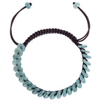 Premium Handmade Natural A-Grade Blue Jadeite Peace Circle Bracelet