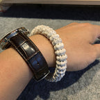 Natural White High-Density Star and Moon Bodhi Bracelet with Lotus-Shaped Beads for Men and Women