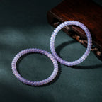 Lavender Natural High-Transparency Amethyst Straight-Cut Thin Slice Bracelet