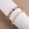 Natural Black Gold Super Seven Quartz Straight-Cut Thin Slice Bracelet