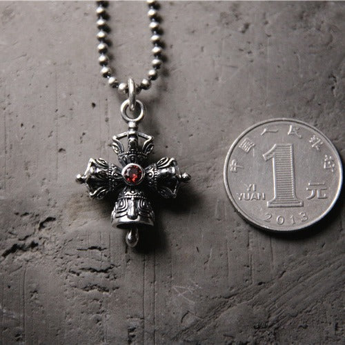 Sterling Silver Vintage Vajra Pendant for Men & Women