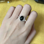 Adjustable Vintage S925 Sterling Silver Gemstone Ring