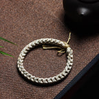 Natural Star and Moon Bodhi Snake Bone Carved Bracelet