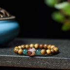Argentine Old-Growth Green Sandalwood 8mm Buddhist Prayer Beads Bracelet