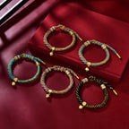 New Braided Tibetan Handwoven Bell Charm Bracelet for Protection