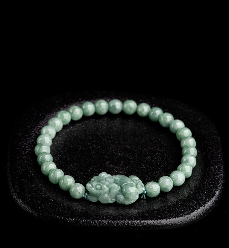 A-grade Jade Pixiu Feng Shui Bracelet – Attract Wealth & Protect Fortune