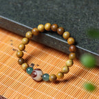 Argentine Old-Growth Green Sandalwood 8mm Buddhist Prayer Beads Bracelet