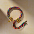 Tibetan Braided Colorful Samsara Bracelet – Green Tara & Zambhala Blessings