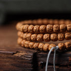 Premium Tibetan Buddha Hand Rudraksha Bodhi 108 Mala – Unisex Bracelet