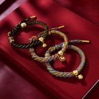 New Braided Tibetan Handwoven Bell Charm Bracelet for Protection