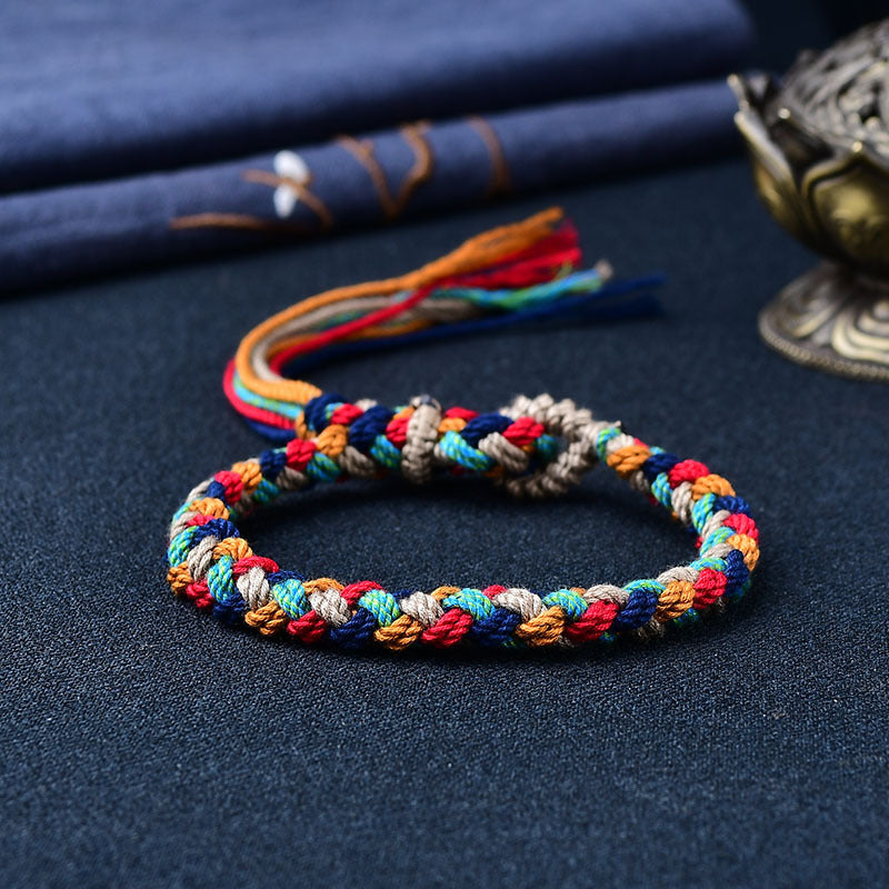 Handmade Tibetan Braided Bracelet for Good Luck & Protection