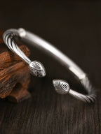 Tibetan Bracelet Pure Silver Heart Sutra Bracelet for Inner Peace