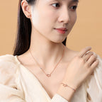 Women’s S925 Sterling Silver Hollow Running Horse Jewelry Set – Necklace, Bracelet & Earrings | Year of the Horse Gift