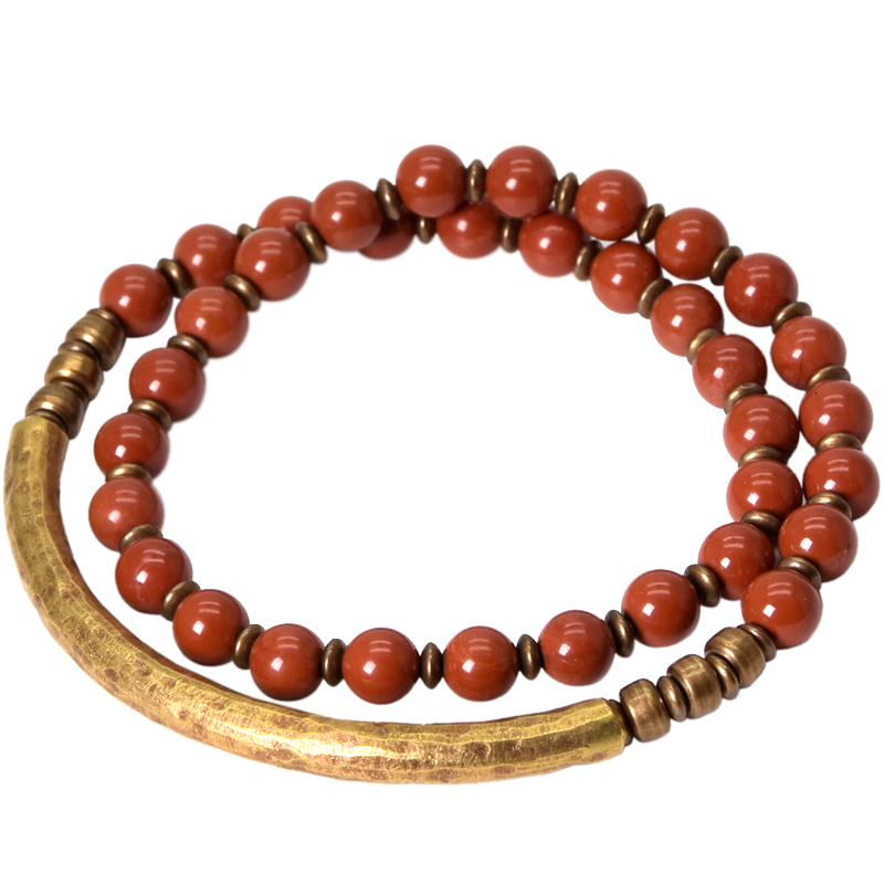 Multi-Layer Natural Red Jasper Bracelet Couple’s Grounding & Vitality Bracelet