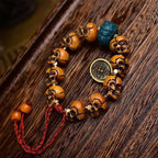 Tibetan Camel Bone Handcrafted Skulls Bracelet  – Unique Tibetan-Style Skull Bead Bracelet