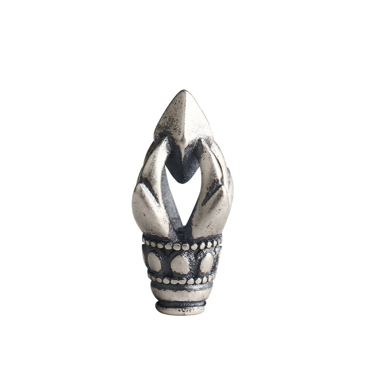 S925 Silver, Vajra Pestle, Tibetan Bracelet Jewelry, Disciple Bead Accessories, Rope End Pendant DIY Accessories